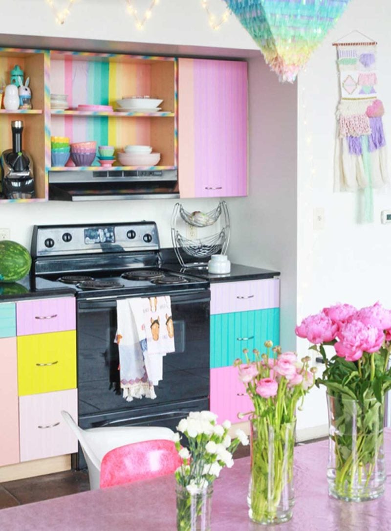 armário de cozinha colorido 01