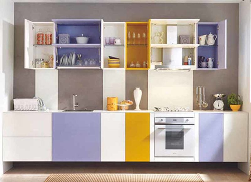 armário de cozinha colorido 10