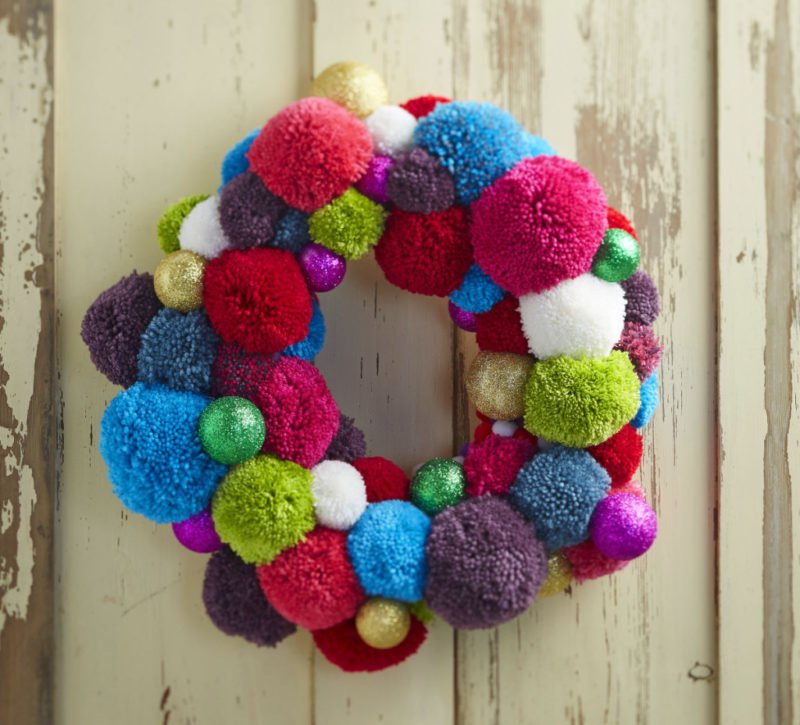 Inspirações para usar pompom de lã na decoração do Natal - Simplichique